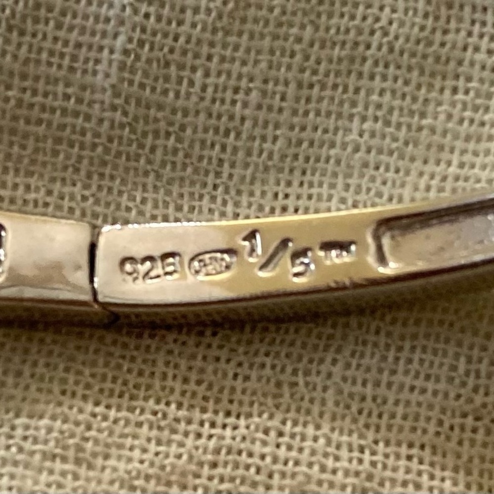 Diamonds 1/5ctw Sterling Silver 925 Spring‎ Hinged Bracelet Safety Clasp X - Picture 3 of 14